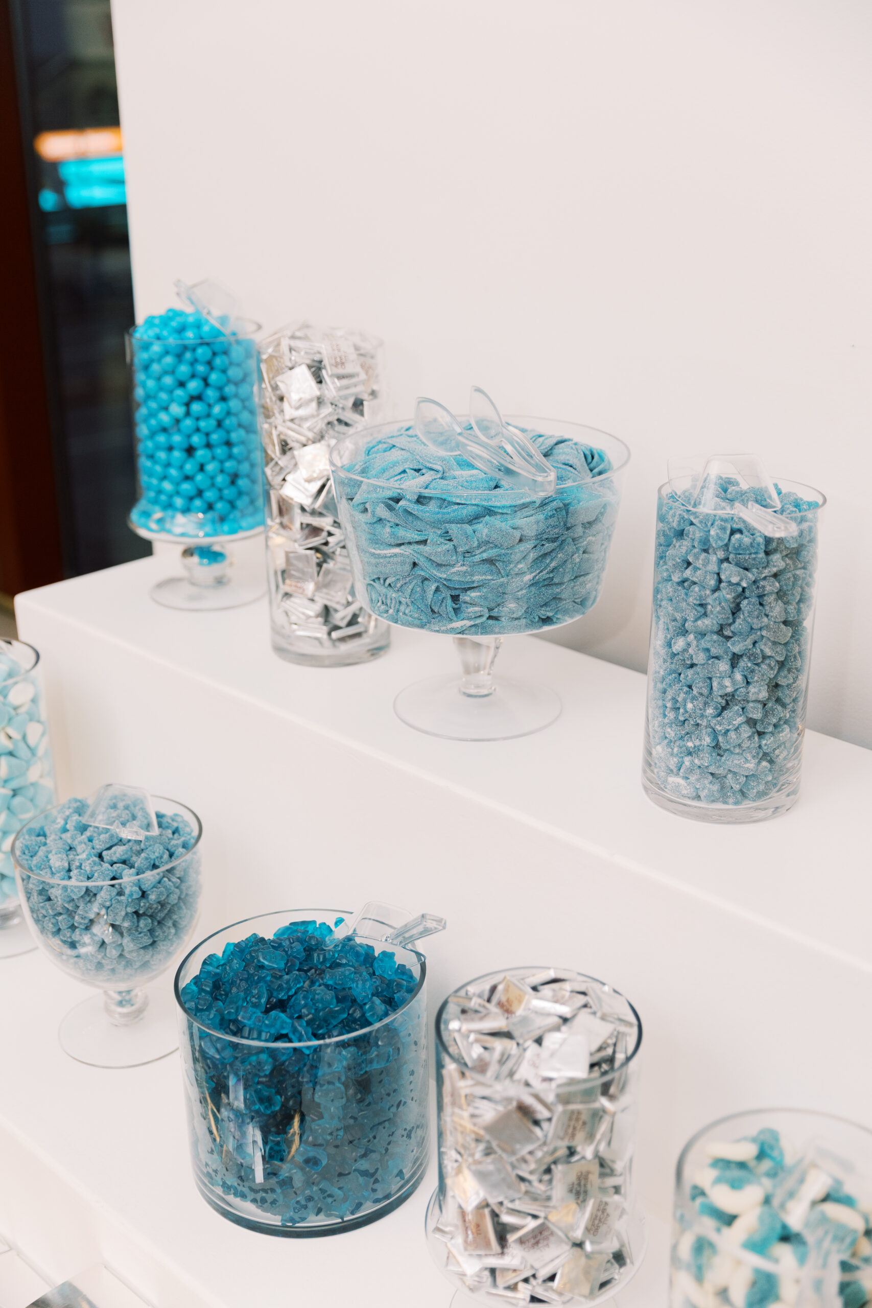 blue and silver candy bar