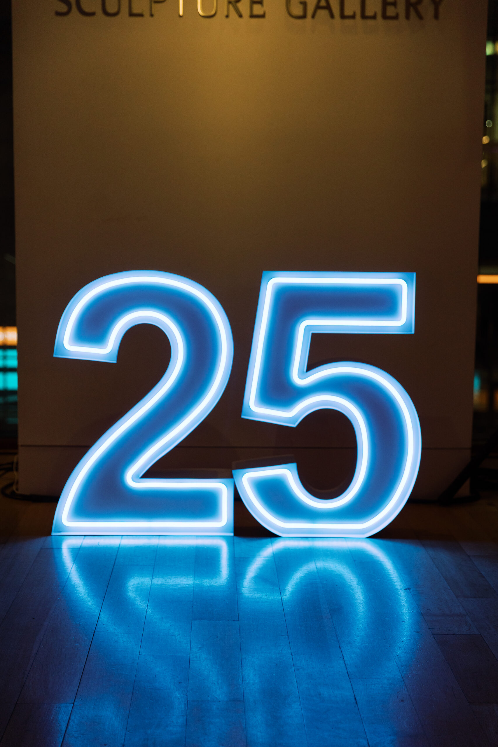 LED Marquee's illuminated 25 in Cashman blue