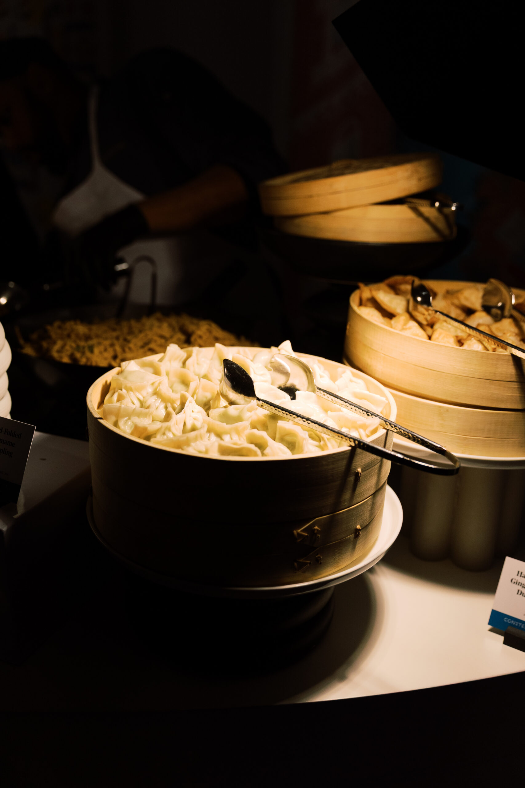 close up shot of dumpling bar