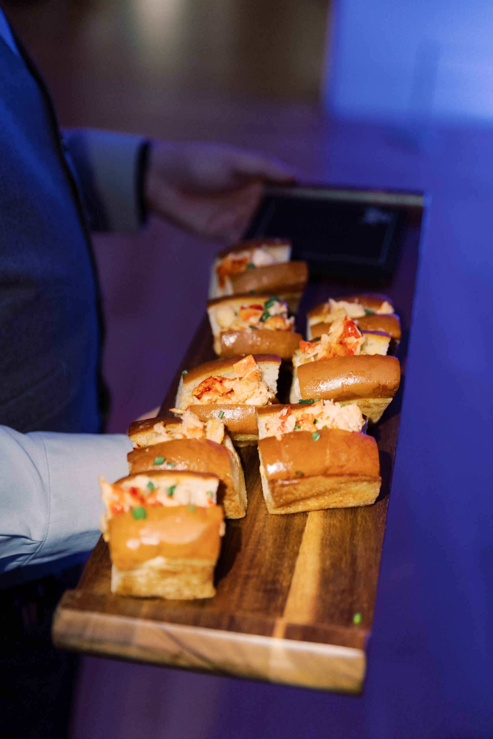 close up shot of Steak 48 lobster rolls